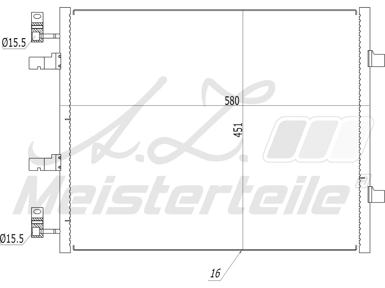 Condenseur, climatisation A.Z. Meisterteile AZMT-45-030-1444