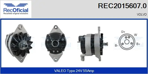 Alternateur RECOFICIAL REC2015607.0