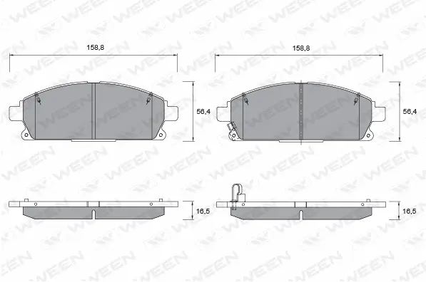 Kit de plaquettes de frein, frein à disque WEEN 151-2266
