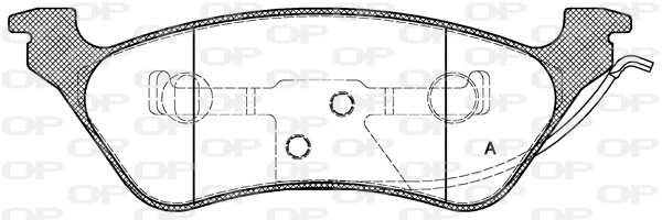 Kit de plaquettes de frein, frein à disque OPEN PARTS BPA0811.00