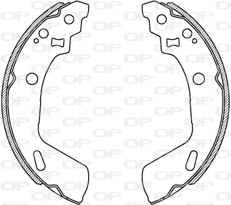 Jeu de mâchoires de frein OPEN PARTS BSA2249.00