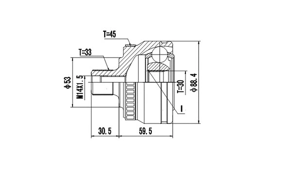 Jeu de joints, arbre de transmission DYNAMATRIX DCV861012