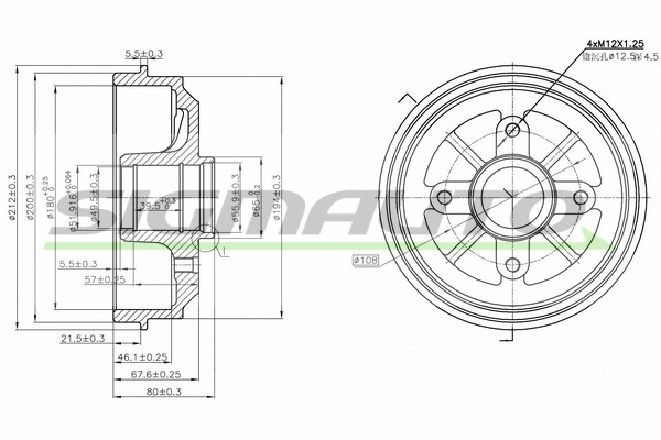 Tambour de frein SIGMAUTO DR5153