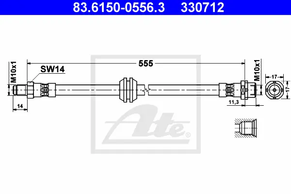 Flexible de frein ATE-APAC 83.6150-0556.3