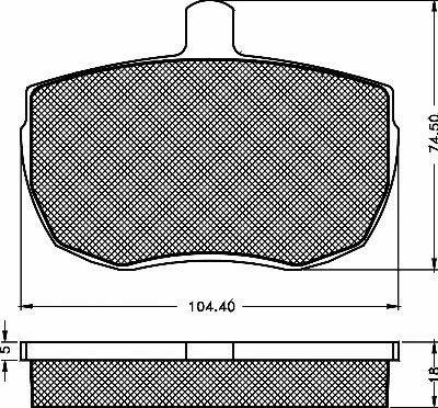 Kit de plaquettes de frein, frein à disque BSF 10292