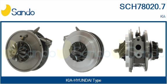 Groupe carter, turbocompresseur SANDO SCH78020.7