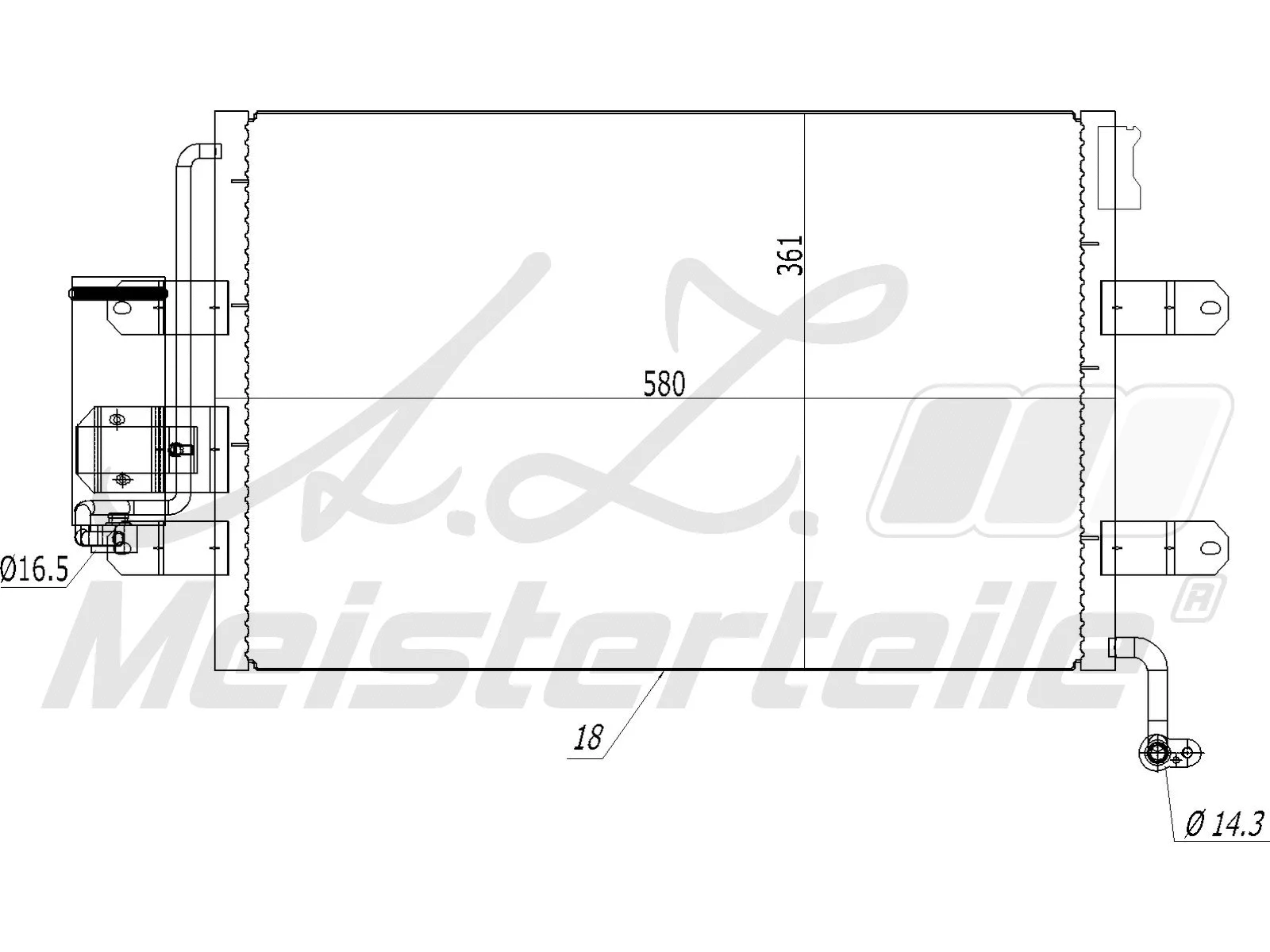 Condenseur, climatisation A.Z. Meisterteile AZMT-45-030-1474