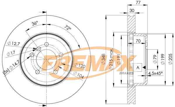 Disque de frein FREMAX BD-3402