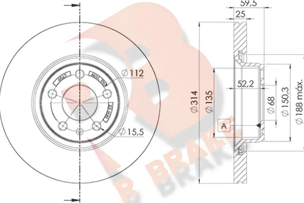 Disque de frein R BRAKE 78RBD24067