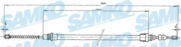 Tirette à câble, frein de stationnement SAMKO C0664B