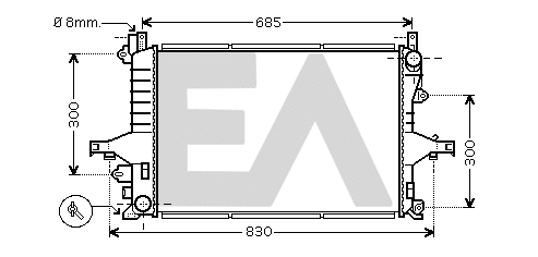 Radiateur, refroidissement du moteur EACLIMA 31R78045