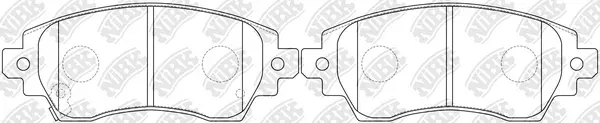 Kit de plaquettes de frein, frein à disque NiBK PN1194