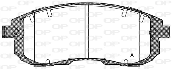 Kit de plaquettes de frein, frein à disque OPEN PARTS BPA0293.11
