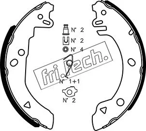 Jeu de mâchoires de frein fri.tech. 1040.130K
