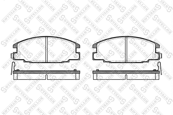 Kit de plaquettes de frein, frein à disque STELLOX 249 004B-SX