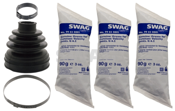 Jeu de joints-soufflets, arbre de commande SWAG 60 10 0216