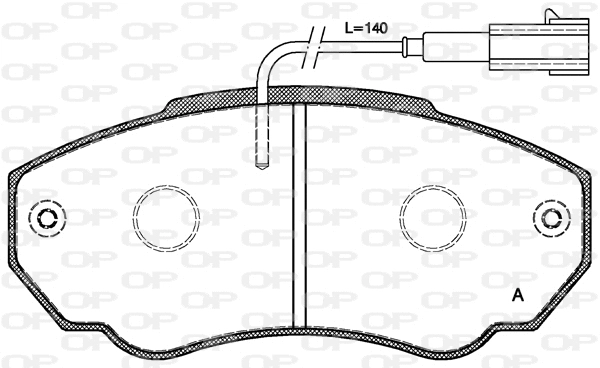 Kit de plaquettes de frein, frein à disque OPEN PARTS BPA0960.01