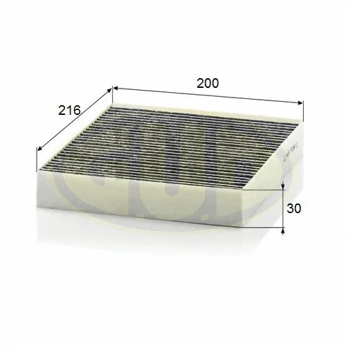 Filtre, air de l'habitacle G.U.D. GCF2252C