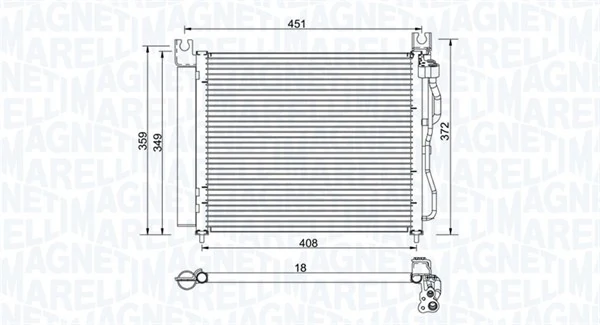 Condenseur, climatisation MAGNETI MARELLI 350203952000
