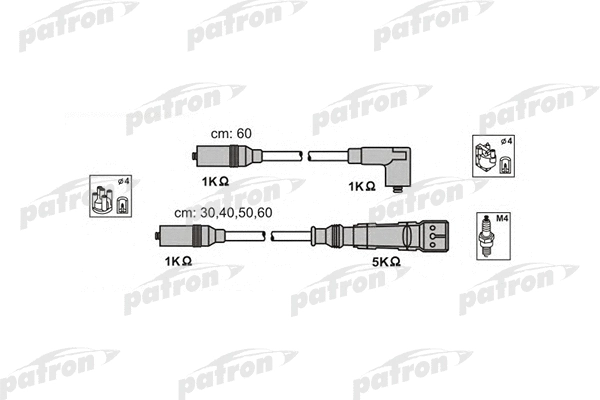 Kit de câbles d'allumage PATRON PSCI1000