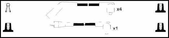 Kit de câbles d'allumage LEMARK HOES536