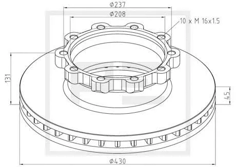 Disque de frein PE Automotive 126.100-00A