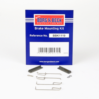 Kit d'accessoires, plaquette de frein à disque BORG & BECK BBK1119