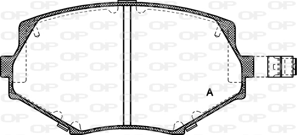Kit de plaquettes de frein, frein à disque OPEN PARTS BPA0478.02