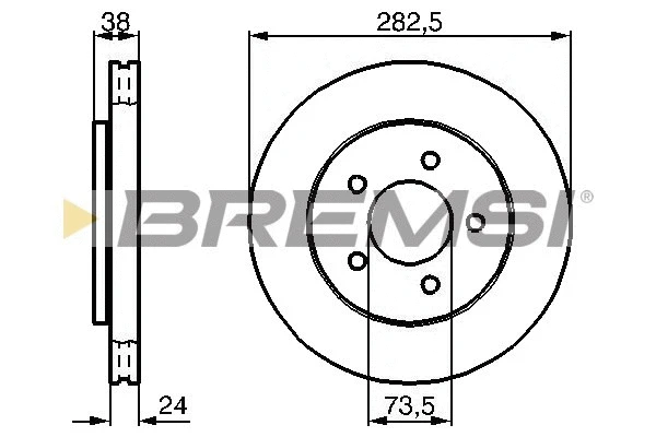 Disque de frein BREMSI CD7059V