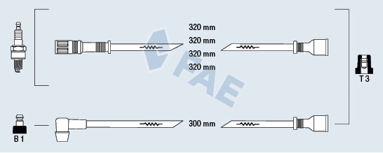 Kit de câbles d'allumage FAE 85200