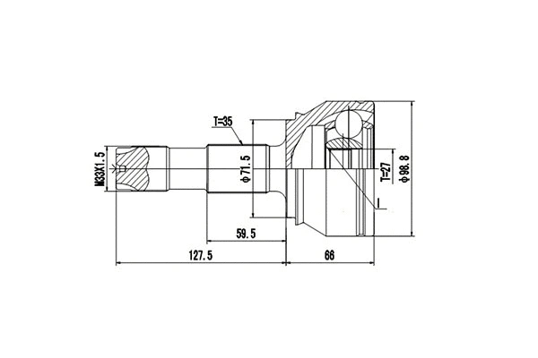 Jeu de joints, arbre de transmission DYNAMATRIX DCV817055
