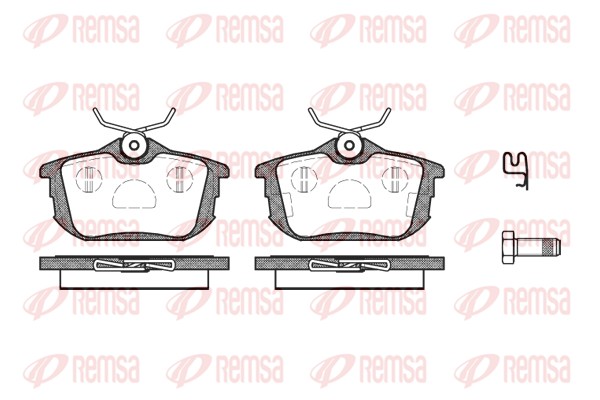 Kit de plaquettes de frein, frein à disque REMSA 0605.02