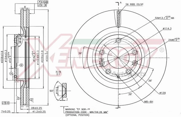 Disque de frein AP XENERGY X602766