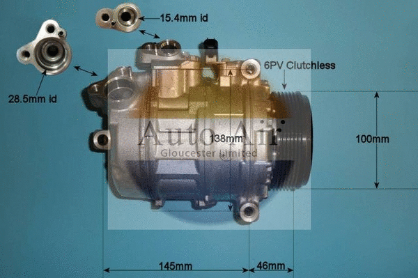 Compresseur, climatisation AUTO AIR GLOUCESTER 14-0035