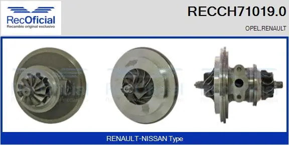 Groupe carter, turbocompresseur RECOFICIAL RECCH71019.0