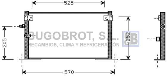 Condenseur, climatisation BUGOBROT 62-TO5265