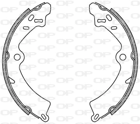 Jeu de mâchoires de frein OPEN PARTS BSA2140.00