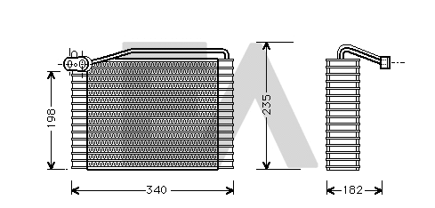 Évaporateur climatisation EACLIMA 43B02003