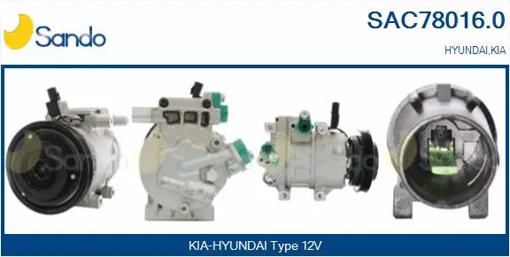 Compresseur, climatisation SANDO SAC78016.0