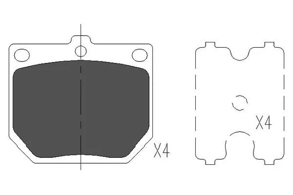 Kit de plaquettes de frein, frein à disque KAVO PARTS KBP-6569