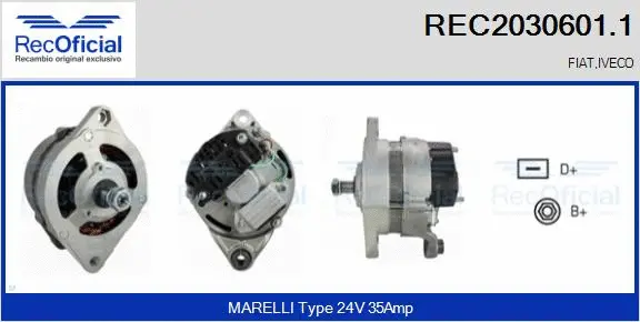 Alternateur RECOFICIAL REC2030601.1