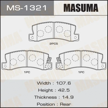 Jeu de mâchoires de frein MASUMA MS-1321