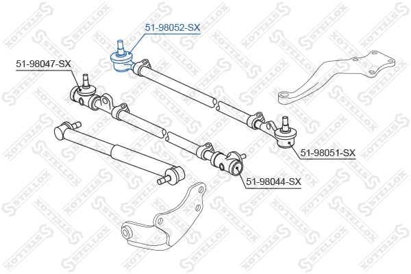Rotule de barre de connexion STELLOX 51-98052-SX