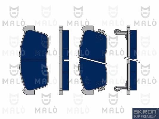 Kit de plaquettes de frein, frein à disque AKRON-MALÒ 1050276