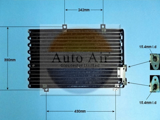 Condenseur, climatisation AUTO AIR GLOUCESTER 16-2034