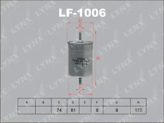 Filtre à carburant LYNXAUTO LF-1006