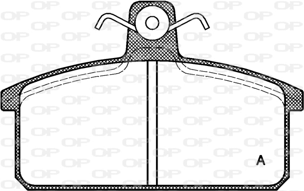 Kit de plaquettes de frein, frein à disque OPEN PARTS BPA0128.00