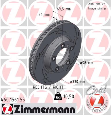 Disque de frein ZIMMERMANN 460.1561.55