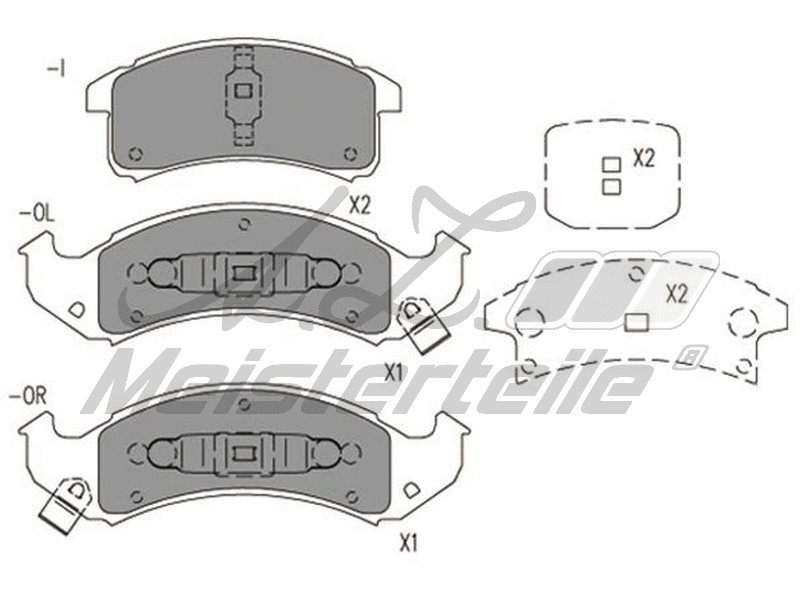 Kit de plaquettes de frein, frein à disque A.Z. Meisterteile AZMT-44-022-1837