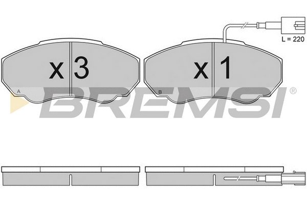 Kit de plaquettes de frein, frein à disque BREMSI BP2997TR